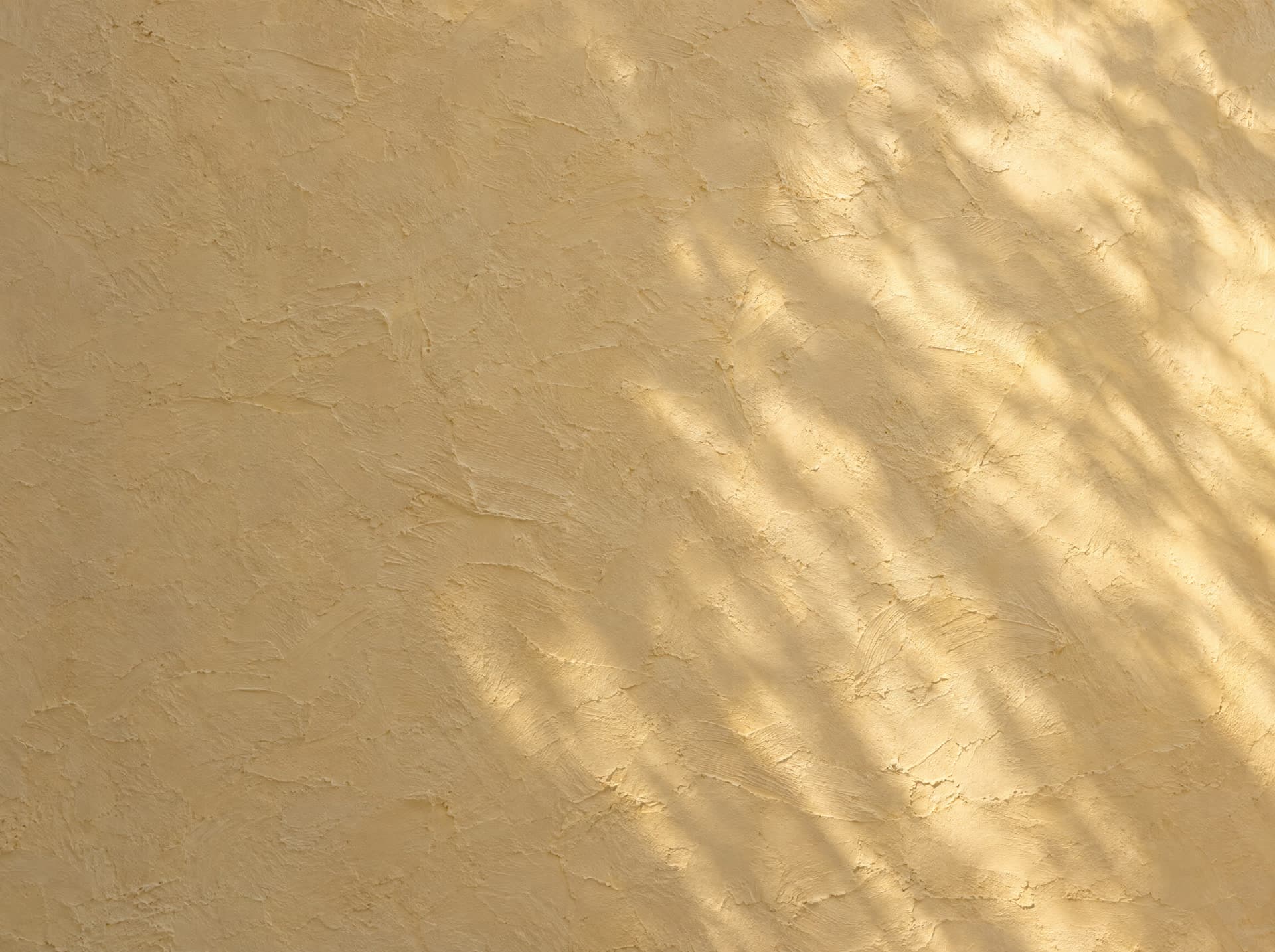Muro de cal apagada con luz rasante de tarde.